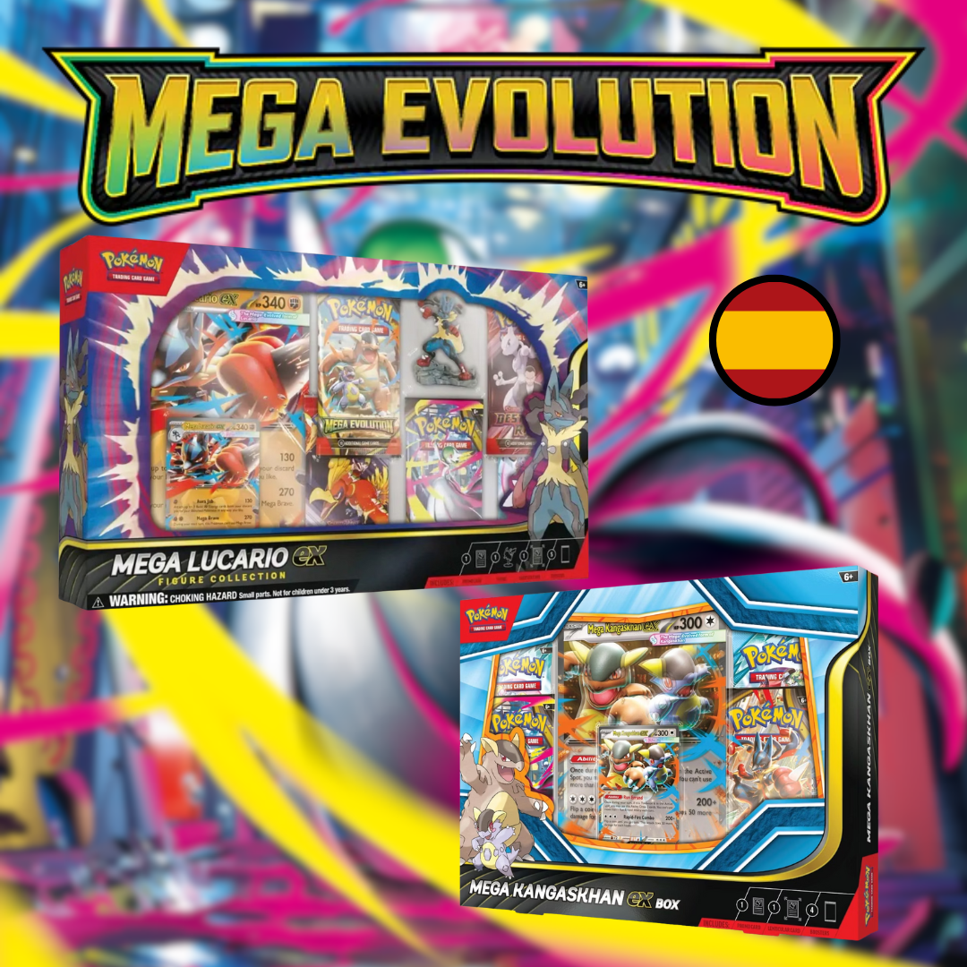 Figure Box MegaLucario Ex + MegaKangaskhan Ex - Español